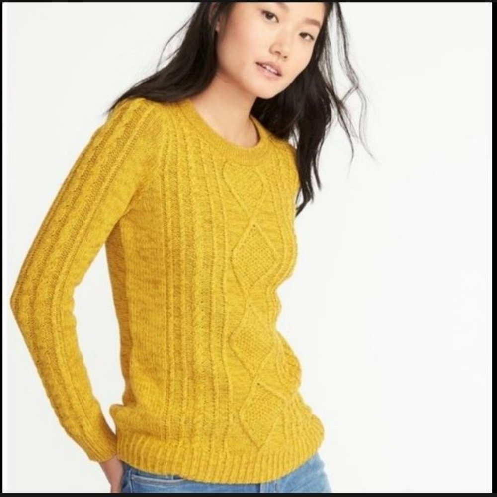 Old Navy Marigold Cable Knit Sweater